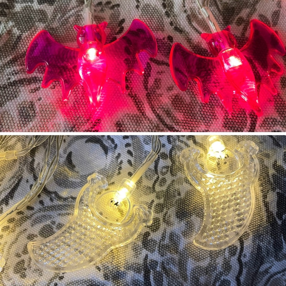 2 set of Halloween String Lights | Bats & Ghosts